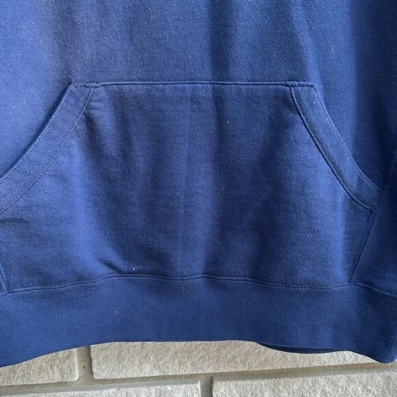 Champion Classic Navy Blue Hood Sweatshirt Size S - Picture 6 of 9